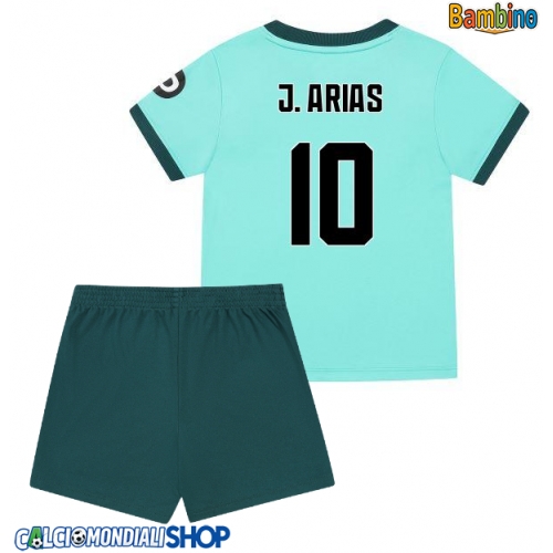 Maglie da calcio Wolves Jhon Arias #10 Seconda Maglia Bambino 2025-26 Manica Corta + Pantaloni corti)